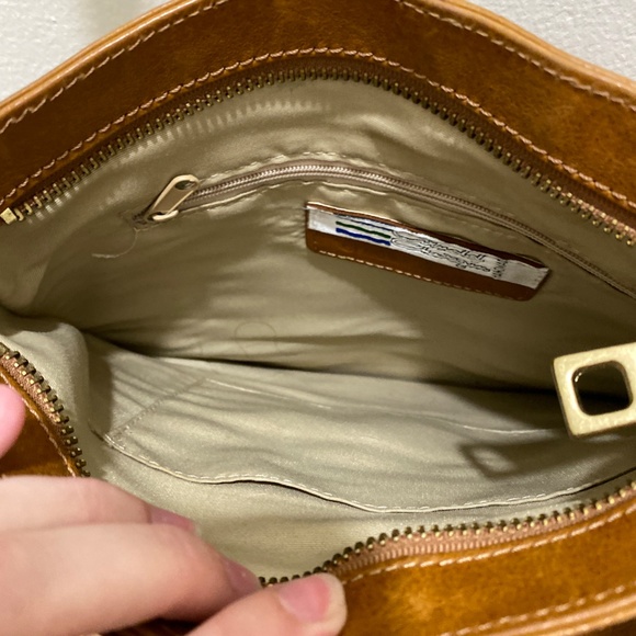 VINTAGE Leather Handmade Arnold Churgin Cross Body Bag - Picture 4 of 7